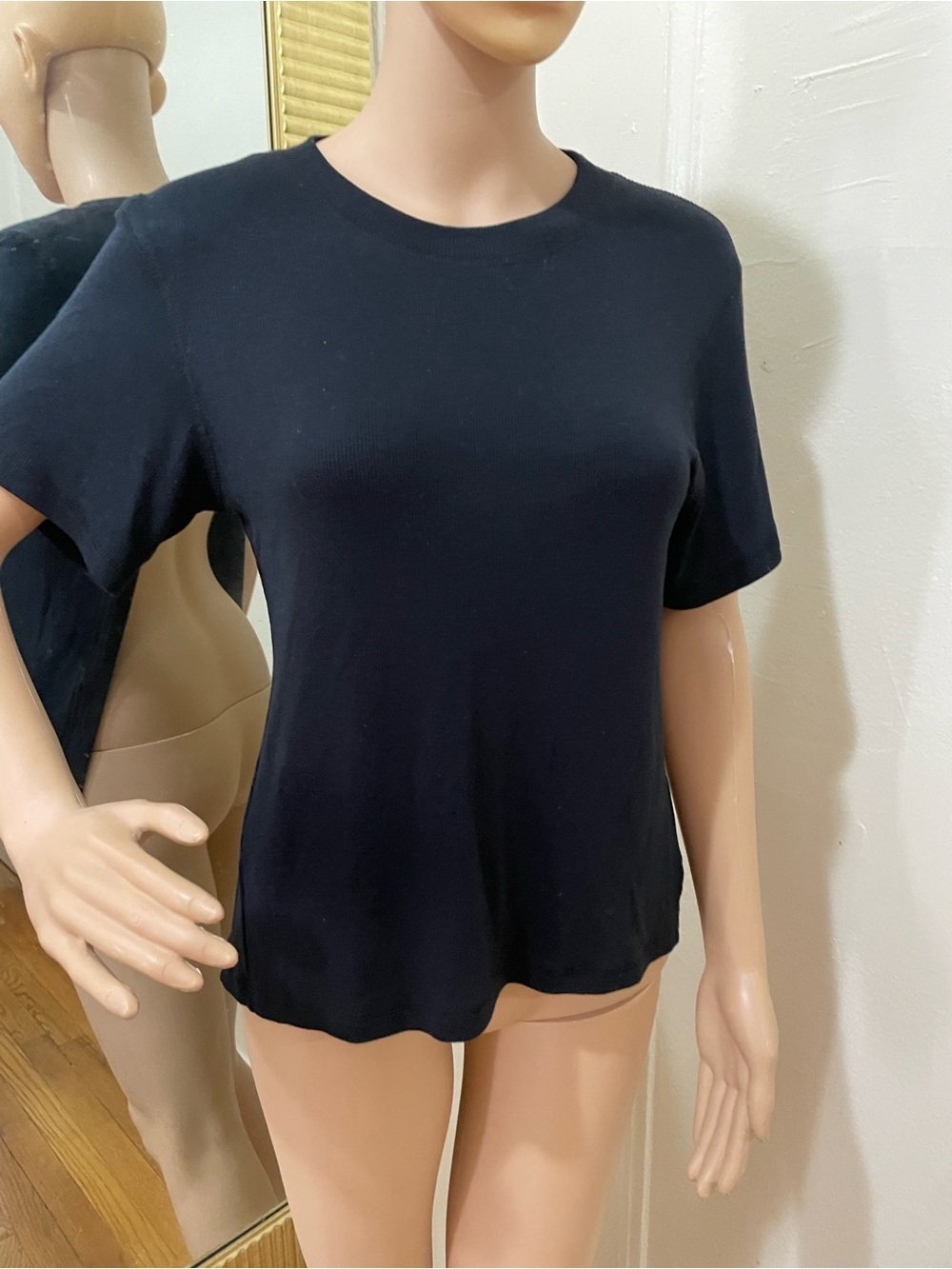 Palm Angels Classic Black Crewneck Short Sleeve Top